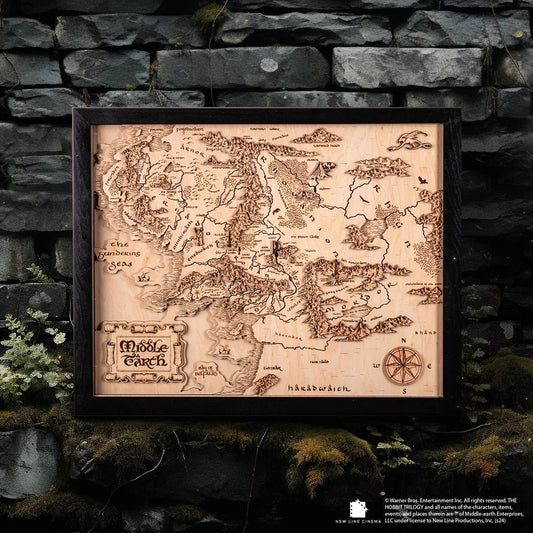 MIDDLE EARTH™ 3D WOOD MAP NATURAL EDITION - a Timeless Housewarming Gift - ZeWood