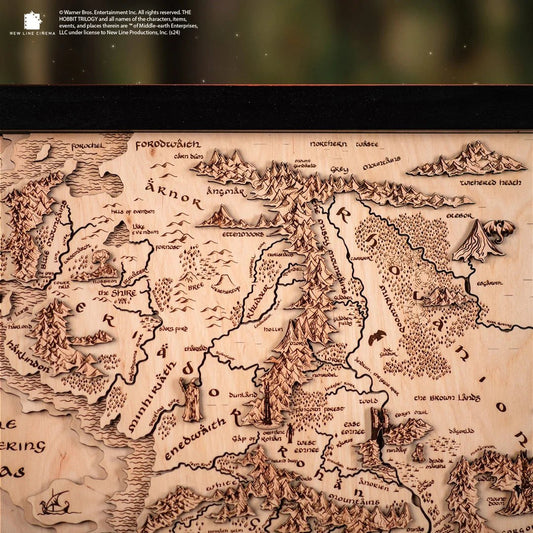 MIDDLE EARTH™ 3D WOOD MAP NATURAL EDITION - a Timeless Housewarming Gift - ZeWood