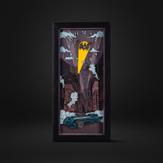 BATMANâ„¢ NIGHT 3D WOOD CLOCK - ZeWood