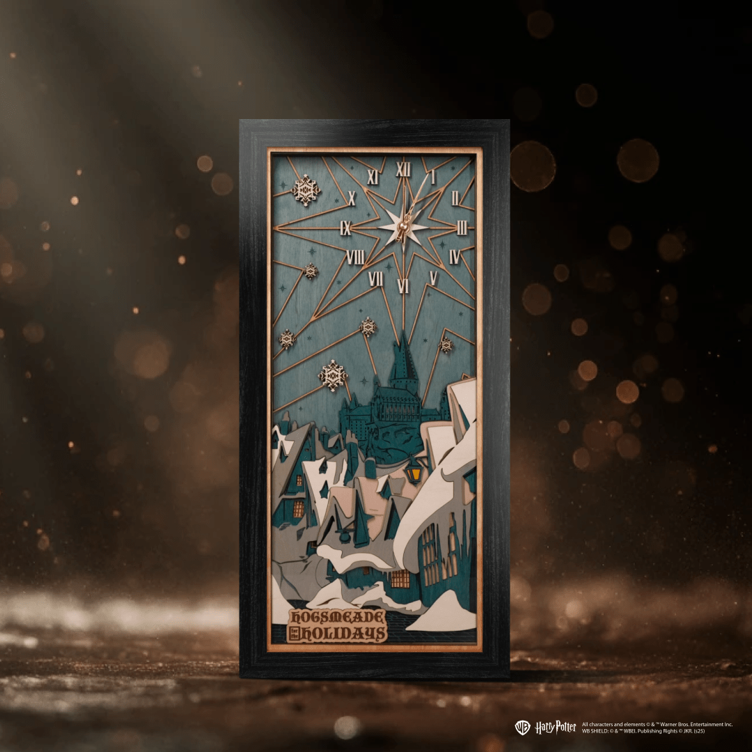 Hogsmeade Holidays 3D Wall Clock – Magical Harry Potter Decor – ZeWood