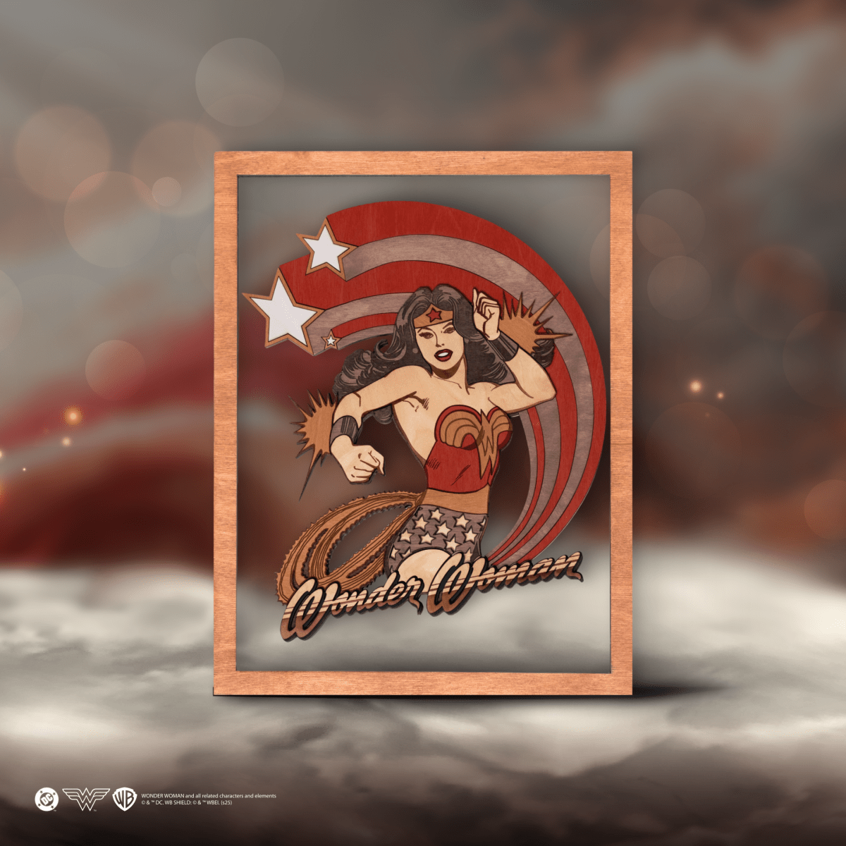 Wonder Woman Poster | DC Comics Wall Decor with Plexiglass Frame