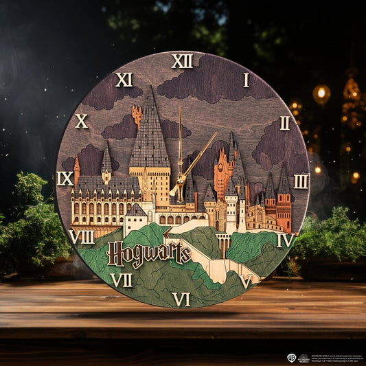 HOGWARTS™ CASTLE 3D WOOD CLOCK - ZeWood