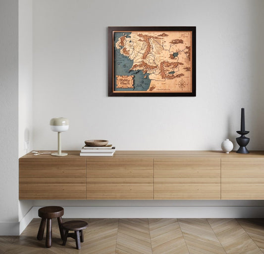MIDDLE EARTHâ„¢ 3D WOOD MAP - ZeWood