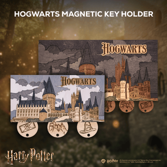 HOGWARTS™ MAGNETIC 3D WOOD KEY HOLDER - ZeWood