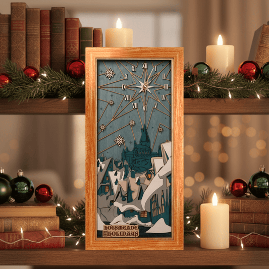 HOGSMEADEâ„¢ HOLIDAYS 3D WALL CLOCK - ZeWood