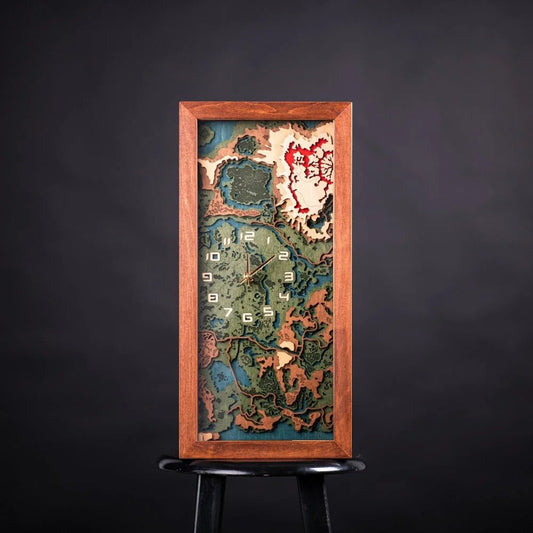 THE HYRULE 3D WOOD WALL CLOCK - A Legendary Wood Anniversary Gift - ZeWood