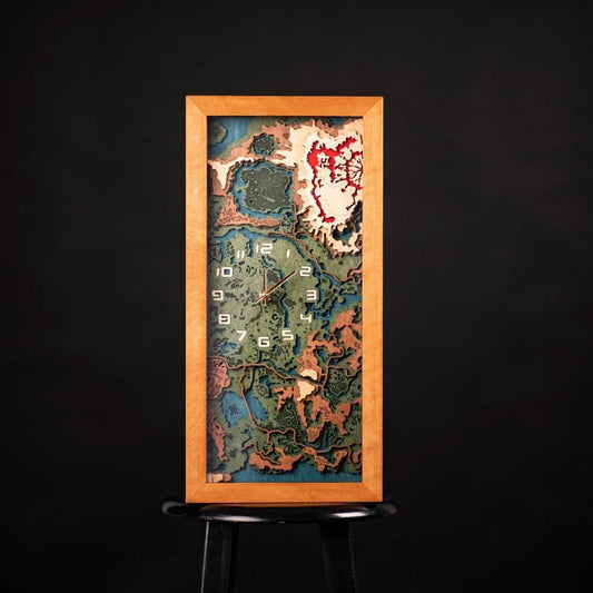THE HYRULE 3D WOOD WALL CLOCK - A Legendary Wood Anniversary Gift - ZeWood