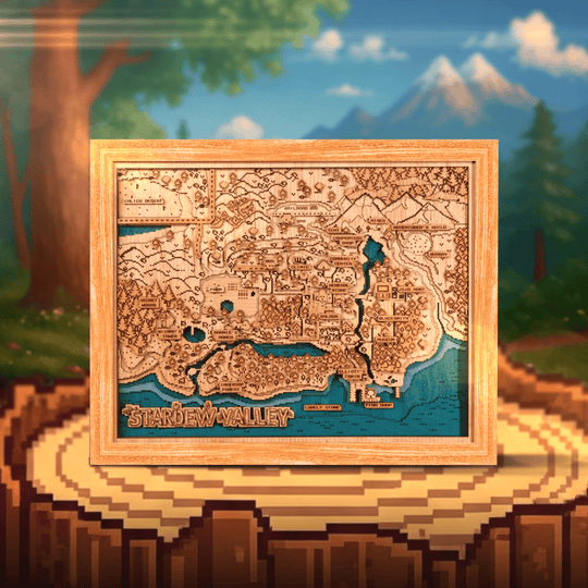 PELICAN TOWN 3D WOOD MAP - ZeWood