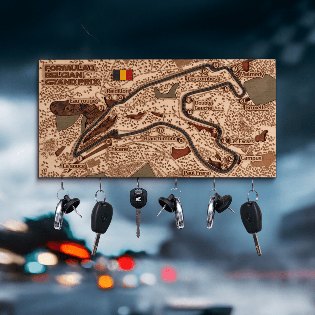 FORMULA 1 CIRCUIT KEY HOLDER - ZeWood