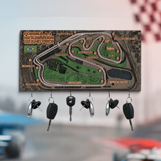 FORMULA 1 BRAZILIAN GRAND PRIX KEY HOLDER - ZeWood