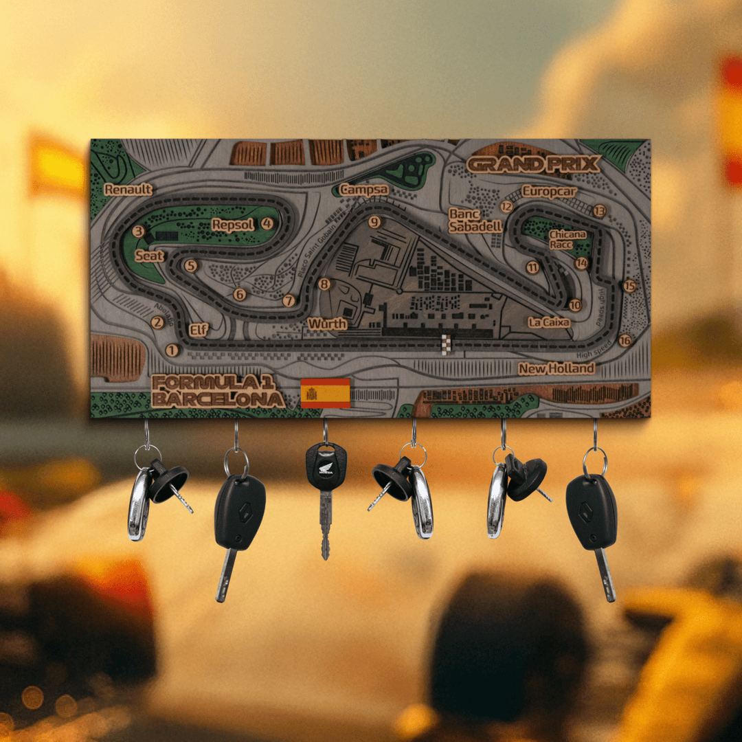 FORMULA 1 SPANISH GRAND PRIX KEY HOLDER - ZeWood