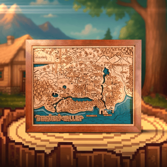 PELICAN TOWN 3D WOOD MAP - ZeWood