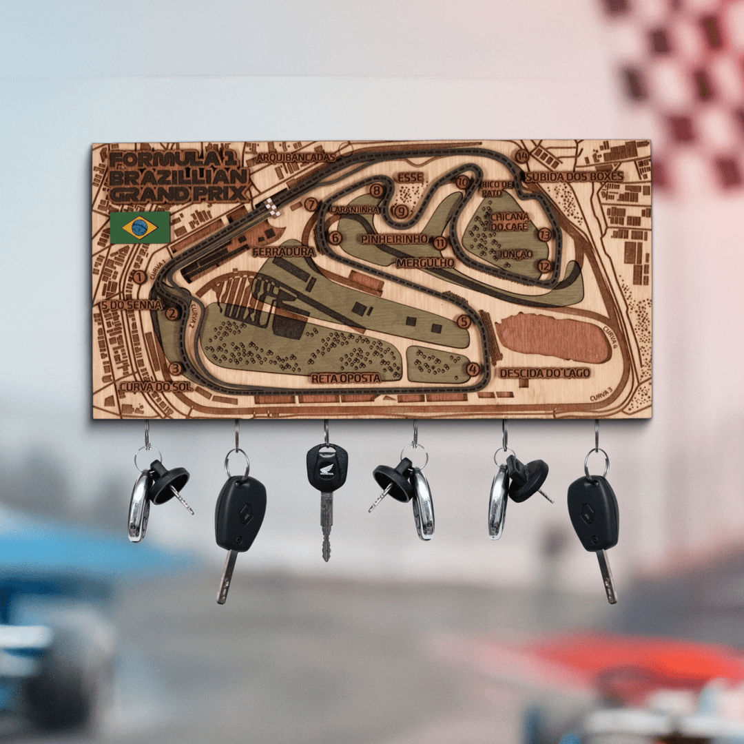 FORMULA 1 BRAZILIAN GRAND PRIX KEY HOLDER - ZeWood
