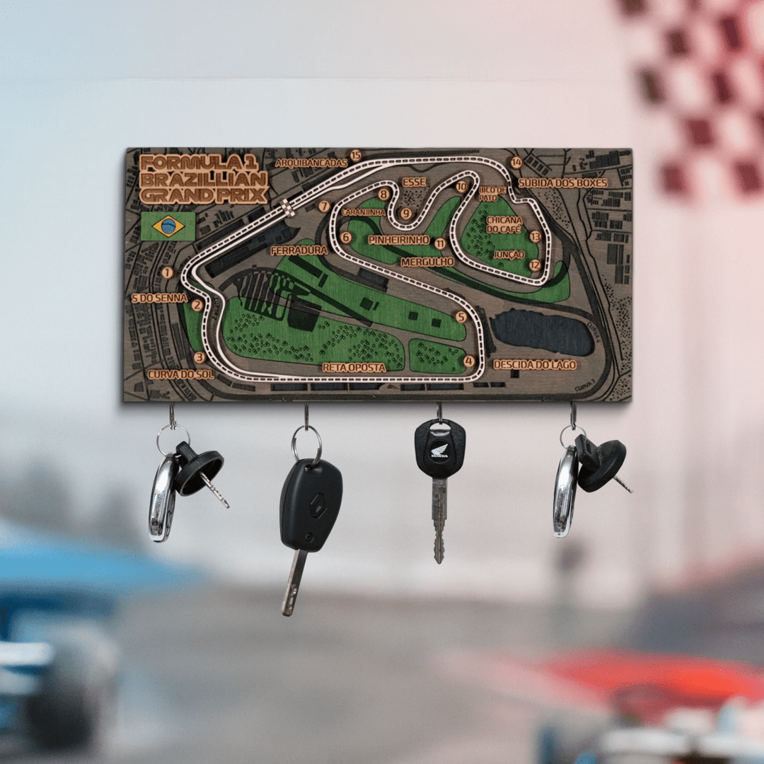 FORMULA 1 BRAZILIAN GRAND PRIX KEY HOLDER - ZeWood