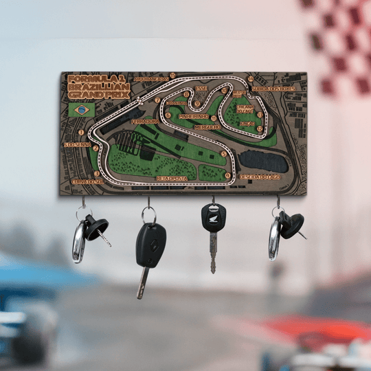FORMULA 1 BRAZILIAN GRAND PRIX KEY HOLDER - ZeWood