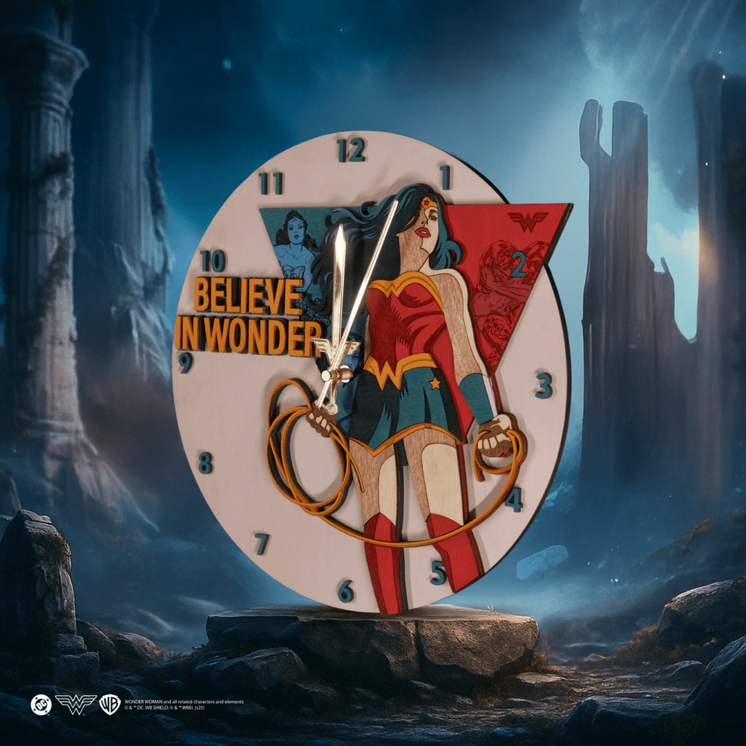 WONDER WOMAN™ 3D WALL CLOCK - ZeWood