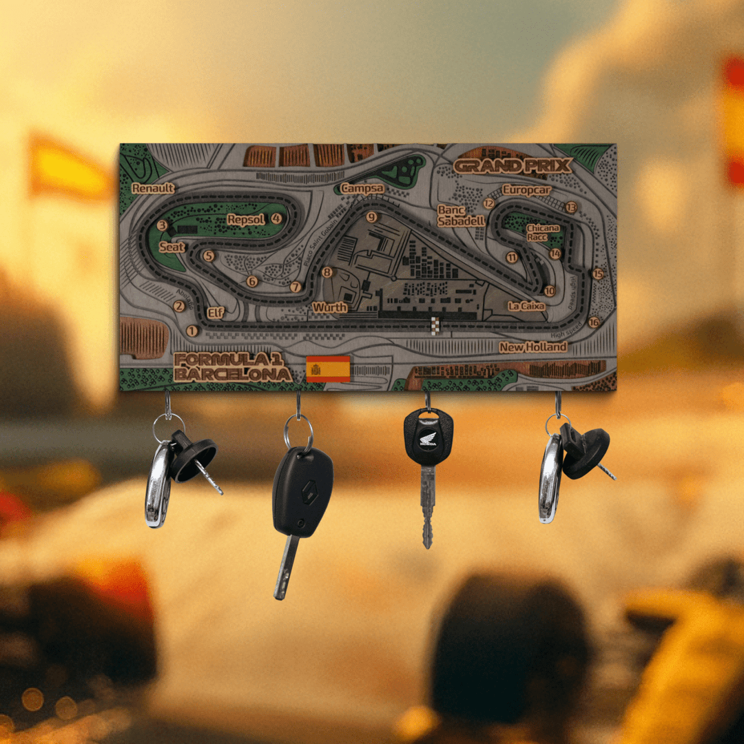FORMULA 1 SPANISH GRAND PRIX KEY HOLDER - ZeWood