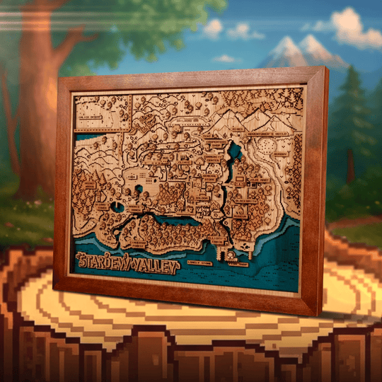 PELICAN TOWN 3D WOOD MAP - ZeWood