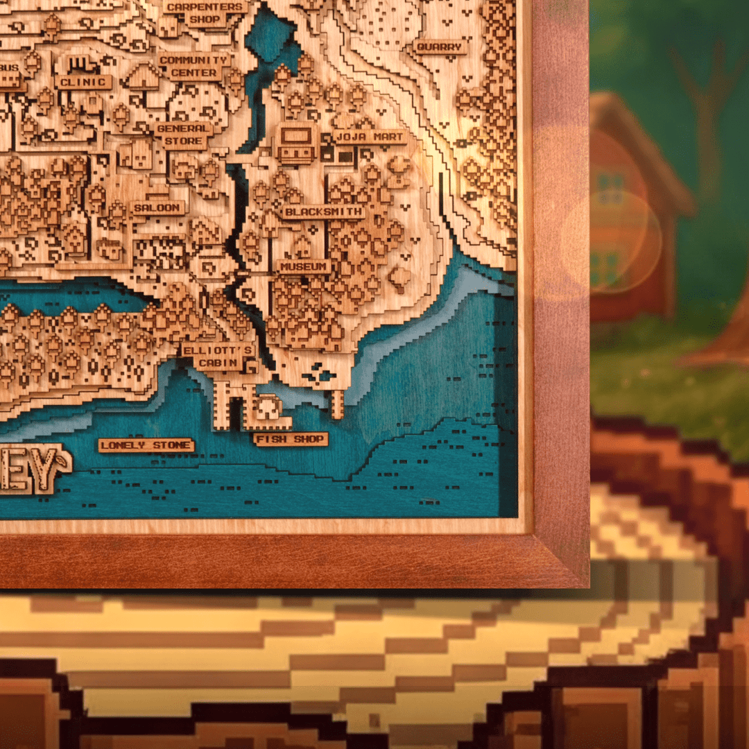 PELICAN TOWN 3D WOOD MAP - ZeWood