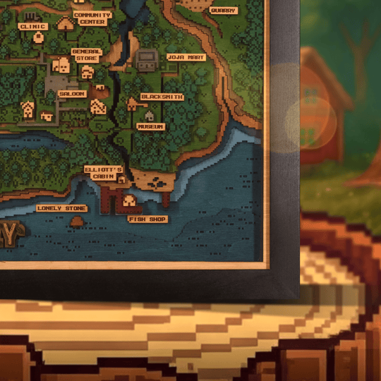 PELICAN TOWN 3D WOOD MAP - ZeWood