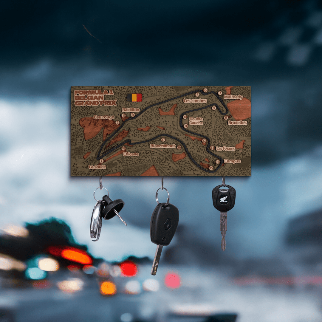 FORMULA 1 CIRCUIT KEY HOLDER - ZeWood