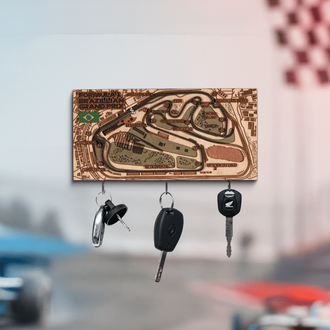 FORMULA 1 BRAZILIAN GRAND PRIX KEY HOLDER - ZeWood