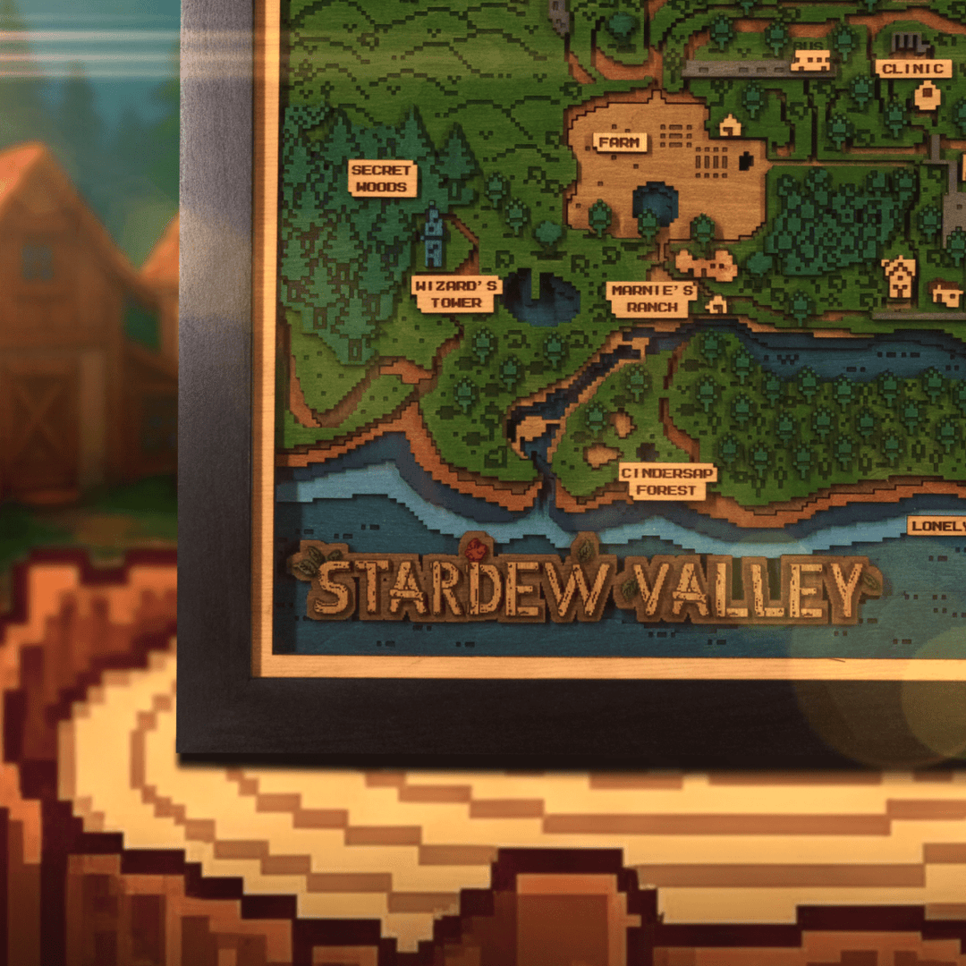 PELICAN TOWN 3D WOOD MAP - ZeWood