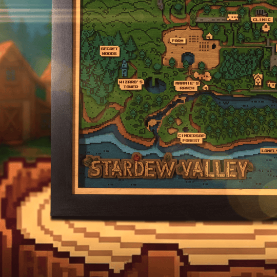 PELICAN TOWN 3D WOOD MAP - ZeWood