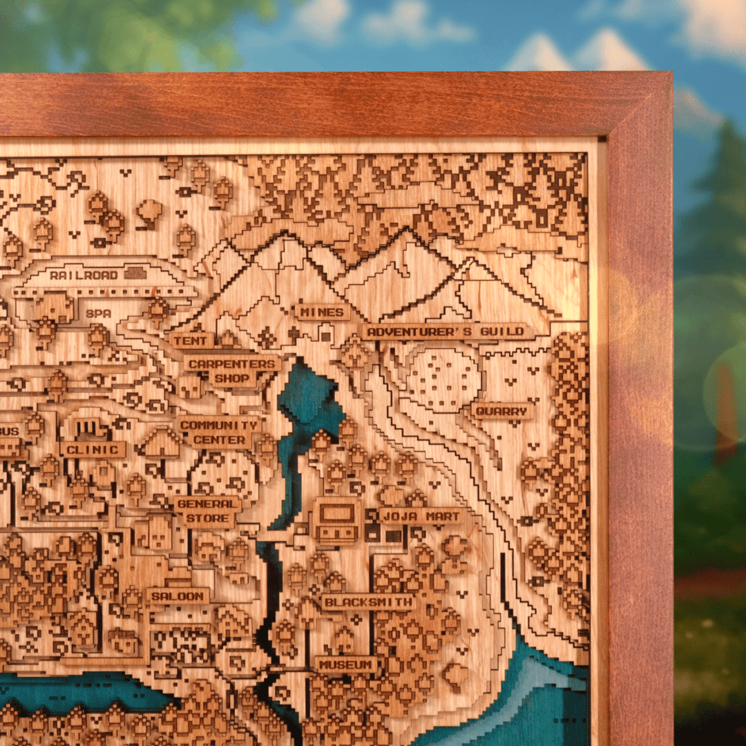 PELICAN TOWN 3D WOOD MAP - ZeWood