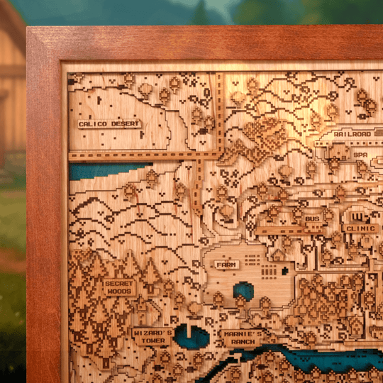 PELICAN TOWN 3D WOOD MAP - ZeWood