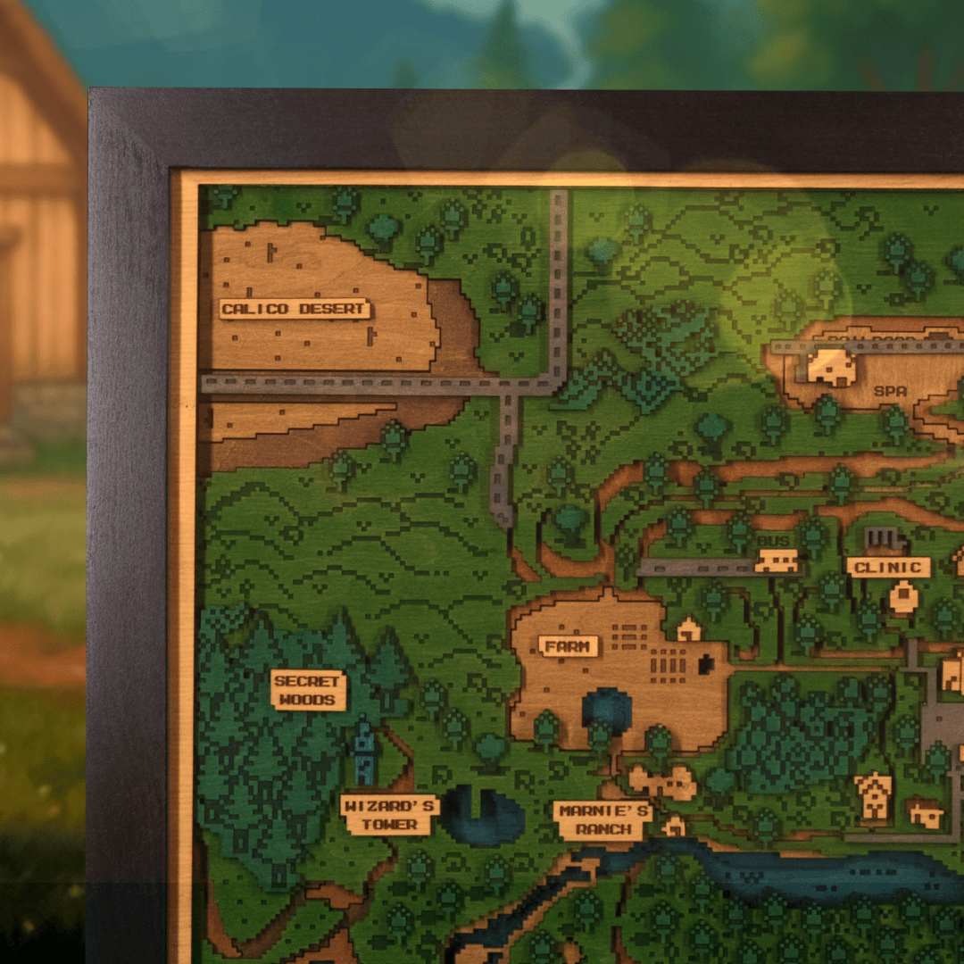 PELICAN TOWN 3D WOOD MAP - ZeWood