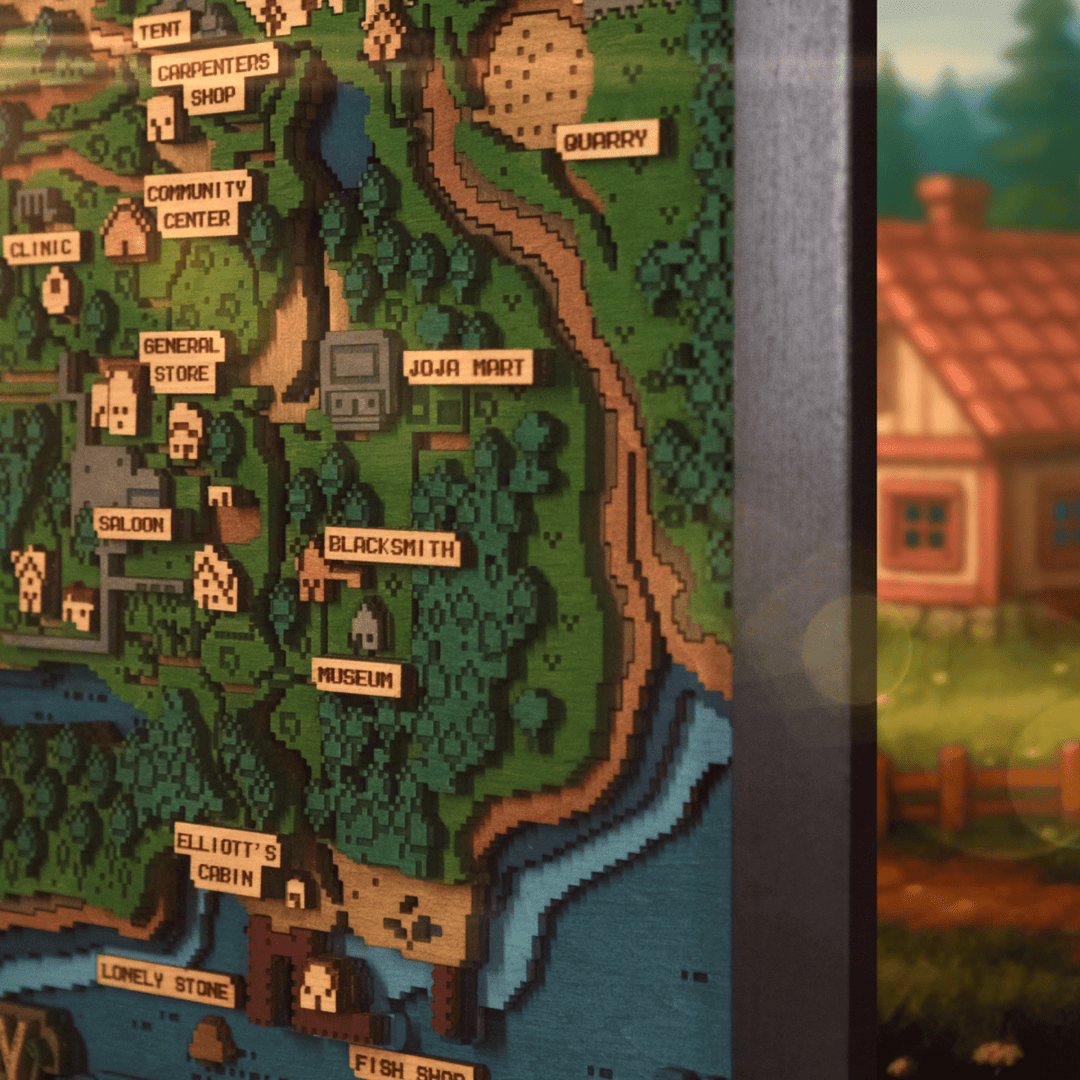 PELICAN TOWN 3D WOOD MAP - ZeWood