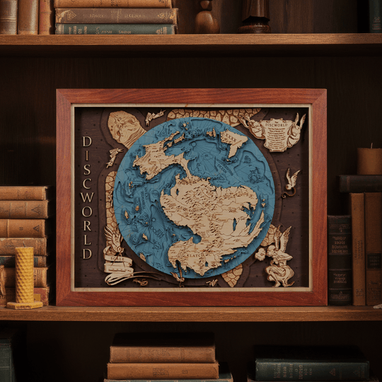 3D DISCWORLD WOOD MAP - ZeWood