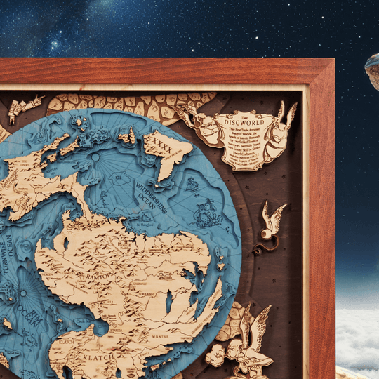 3D DISCWORLD WOOD MAP - ZeWood