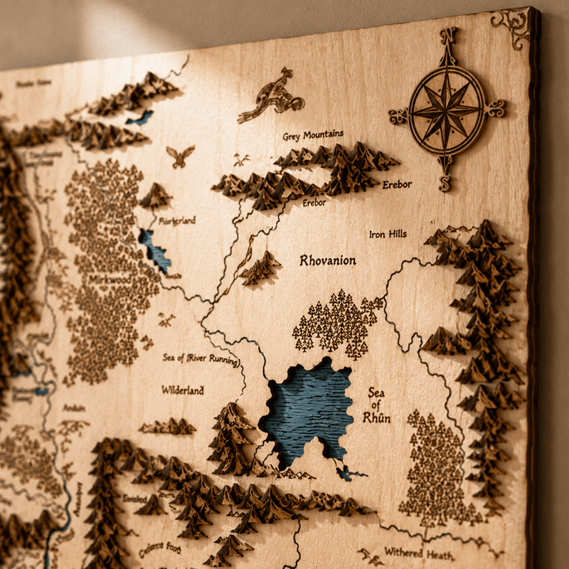MIDDLE EARTH™ 3D WALL MAP - ZeWood