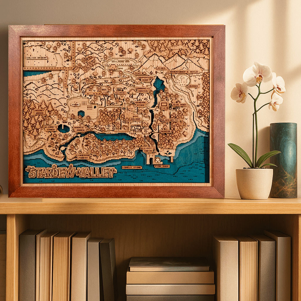 Pelican Town 3D Wood Map - Cozy Gamer Gift – ZeWood Pelican Town 3D Wood Map - Cozy Gamer Gift – ZeWood