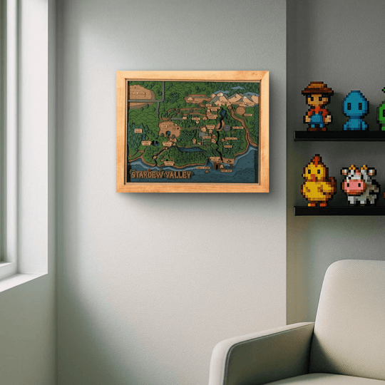 PELICAN TOWN 3D WOOD MAP - ZeWood