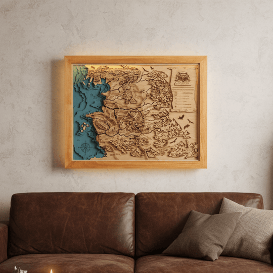 3D WOOD MAP OF THE NORTHERN KINGDOMS - ZeWood