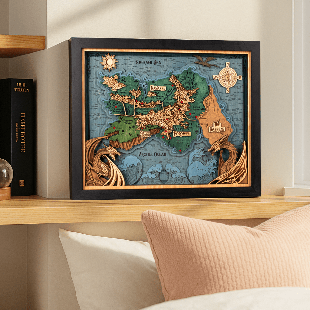 FANTASY KINGDOM NAVARRE 3D WALL MAP - ZeWood