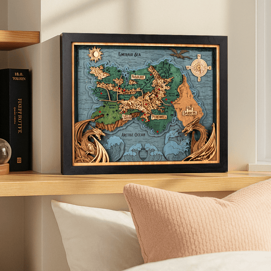 FANTASY KINGDOM NAVARRE 3D WALL MAP - ZeWood