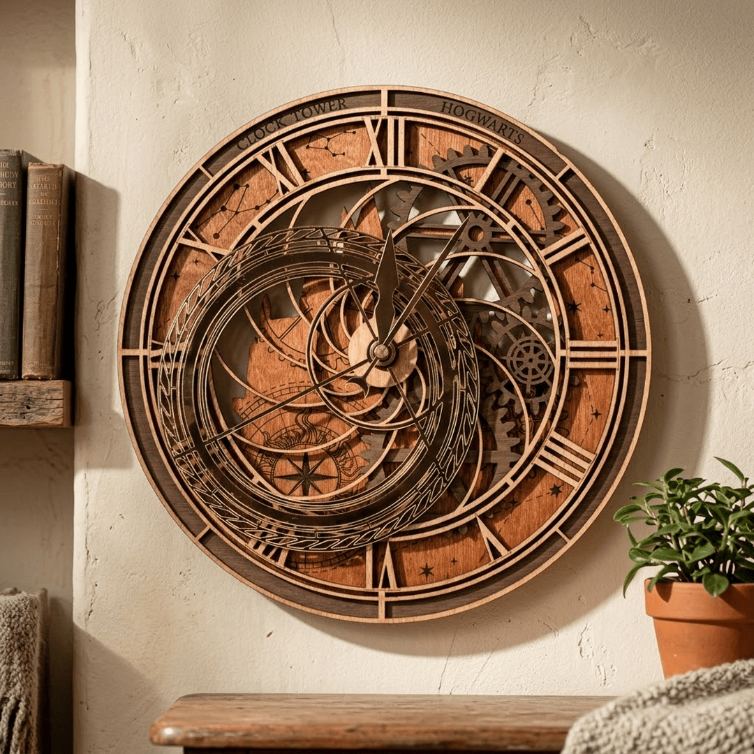 CLOCK TOWER: HOGWARTS™ 3D WALL CLOCK - ZeWood