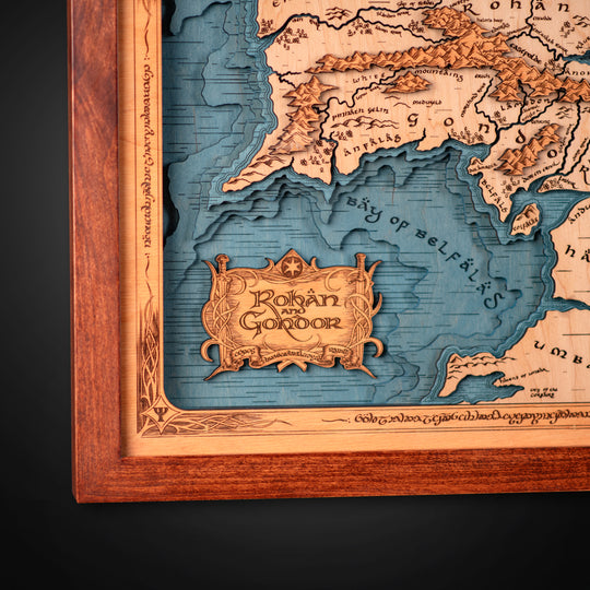 ROHAN AND GONDOR 3D WOOD MAP