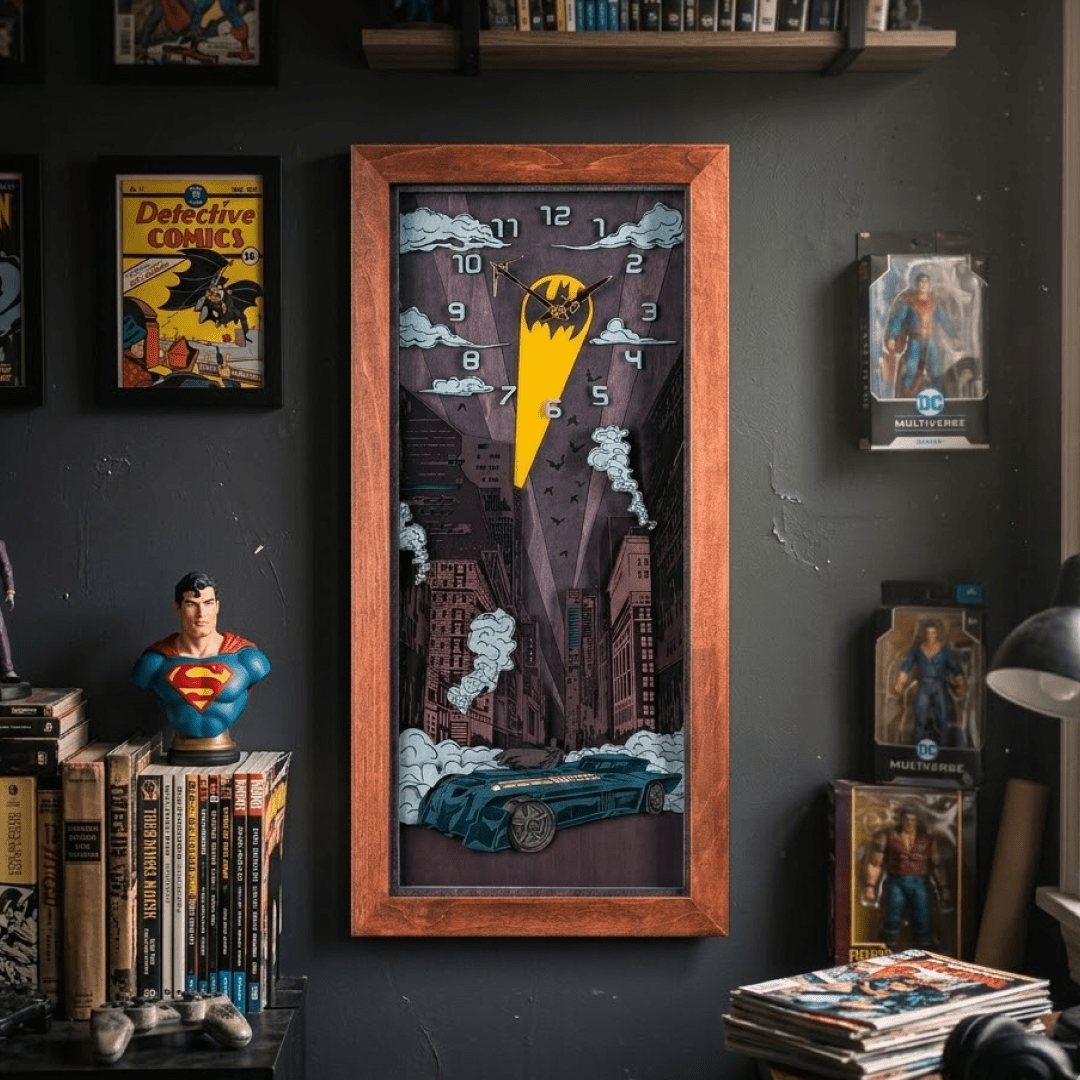 BATMAN™ NIGHT 3D WOOD CLOCK - ZeWood