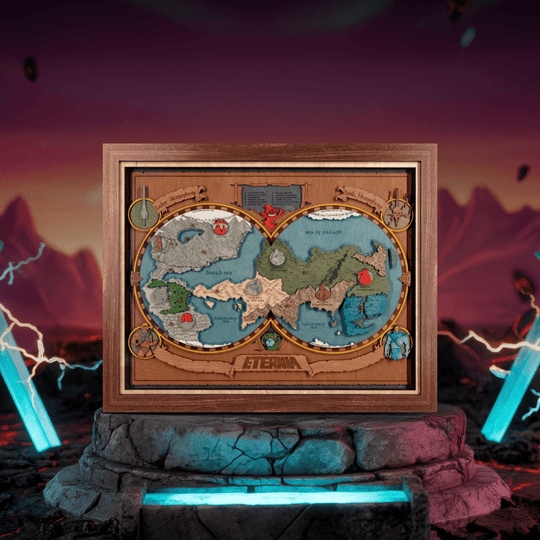 CUSTOM FANTASY 3D WOOD WORLD MAP - ZeWood