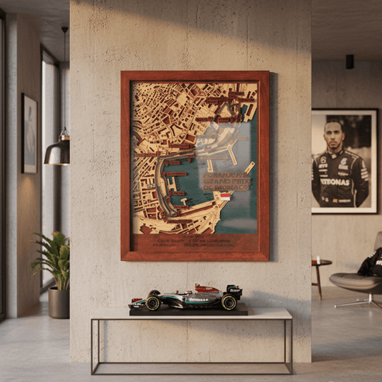 FORMULA 1 GRAND PRIX DE MONACO 3D WOOD MAP - ZeWood