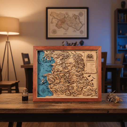 3D WOOD MAP OF THE NORTHERN KINGDOMS - ZeWood