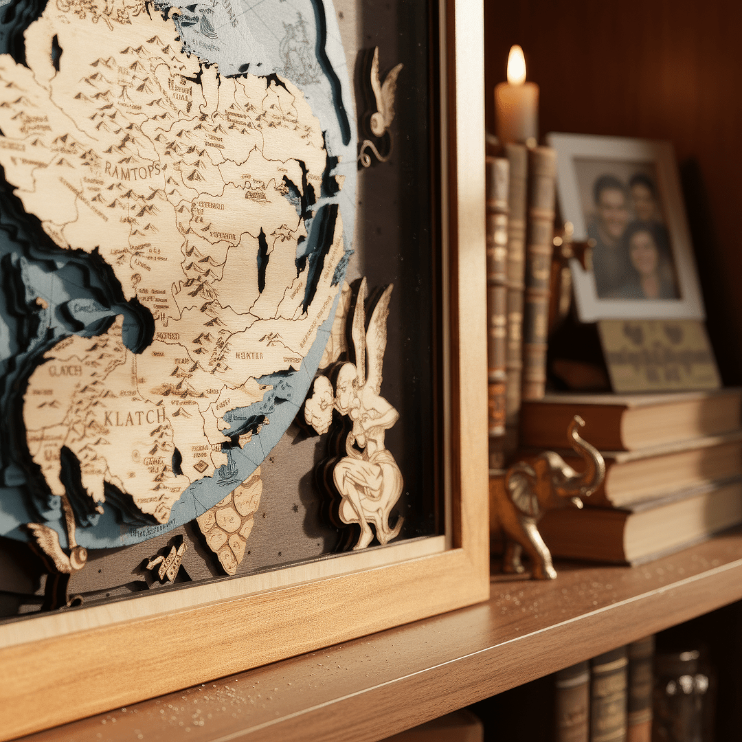 3D DISCWORLD WOOD MAP - ZeWood