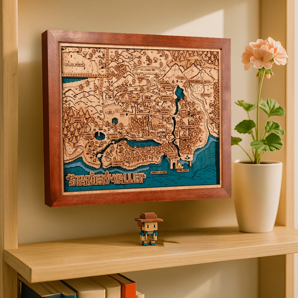 PELICAN TOWN 3D WOOD MAP - ZeWood