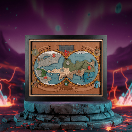 3D WOODEN MYSTIC REALMS MAP - ZeWood