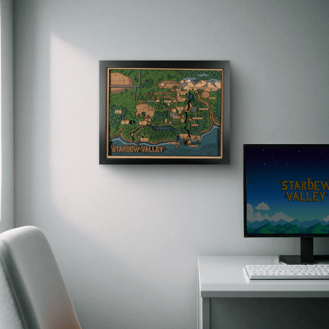 PELICAN TOWN 3D WOOD MAP - ZeWood